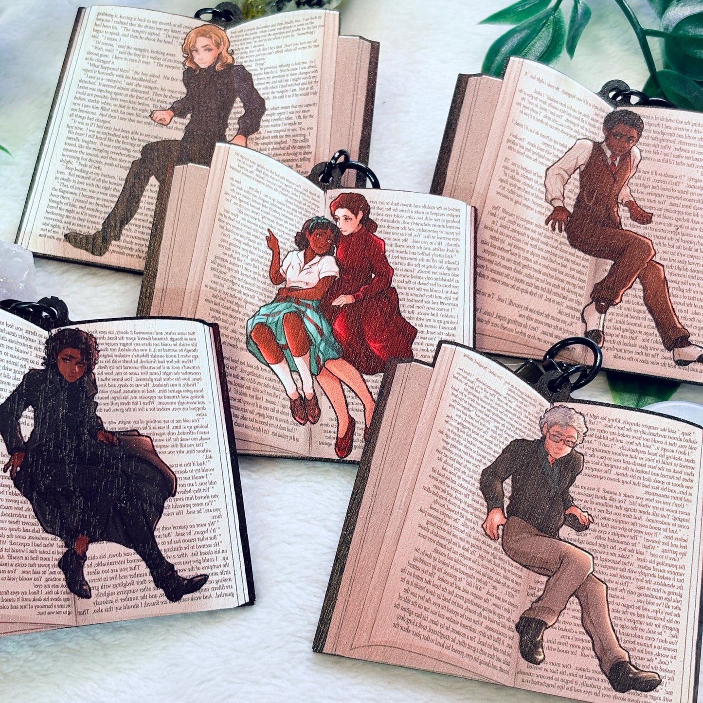 IWTV Book Wooden Keychains